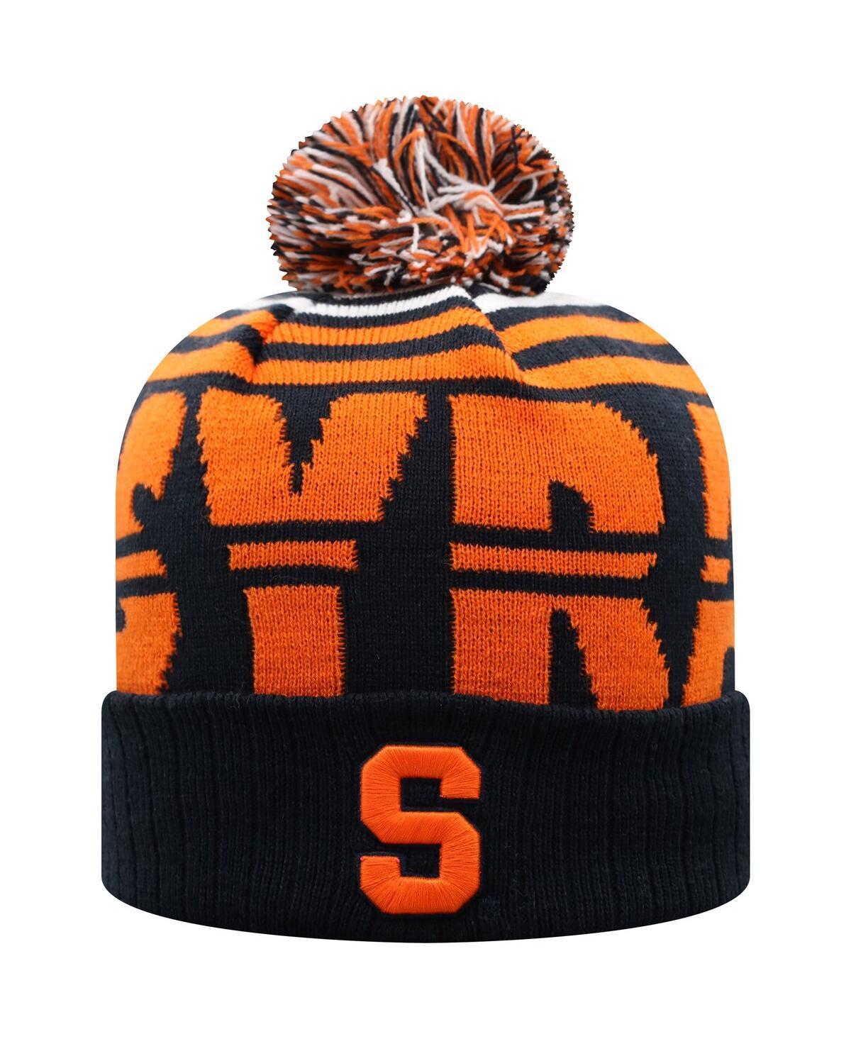 Mens Top of the World Navy Syracuse Orange Colossal Cuffed Knit Hat with Pom - Navy Product Image