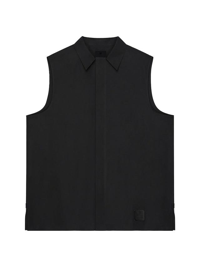 Mens Sleeveless Shirt in Cotton Product Image