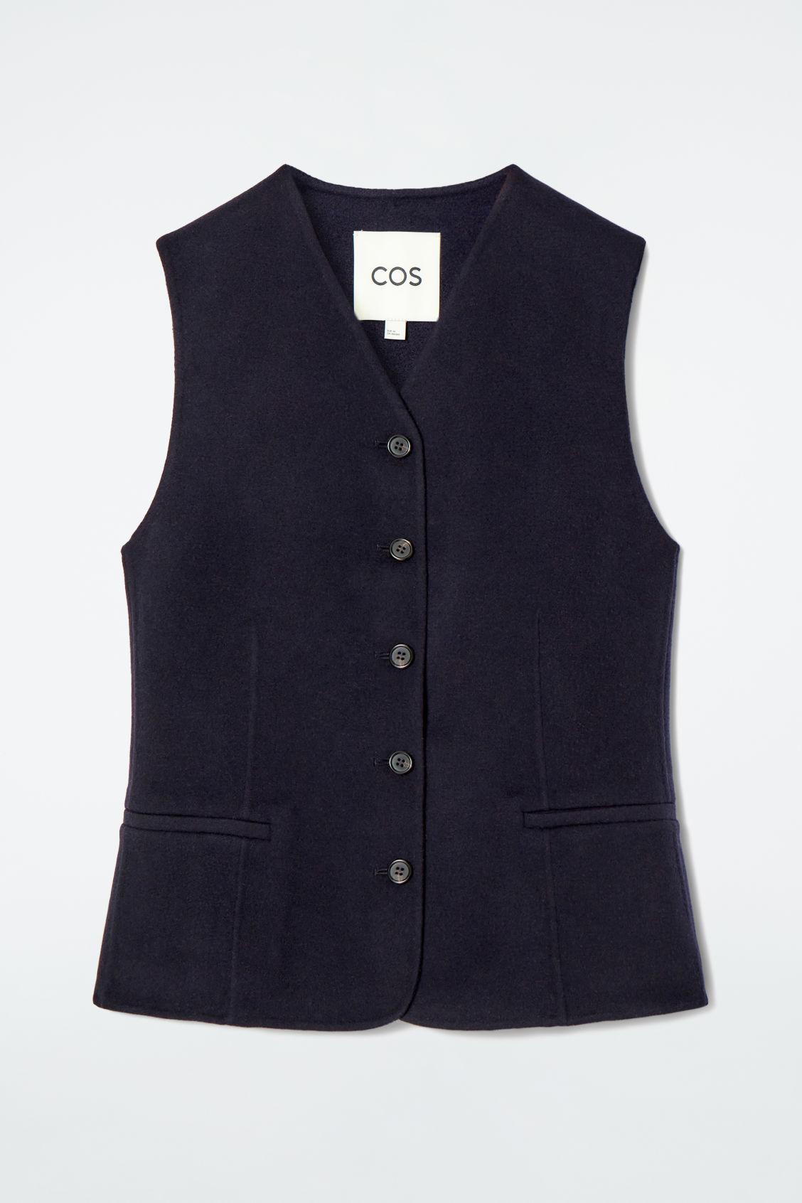 DOUBLE-FACED WOOL VEST Product Image