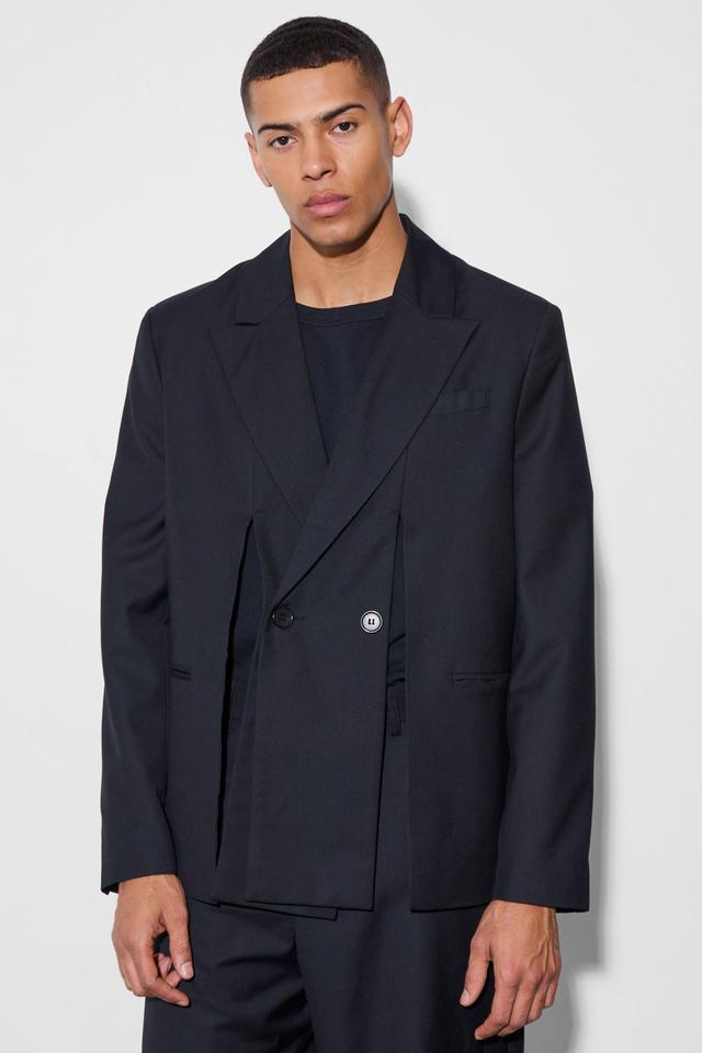 Split Hem Oversized Suit Jacket | boohooMAN USA Product Image