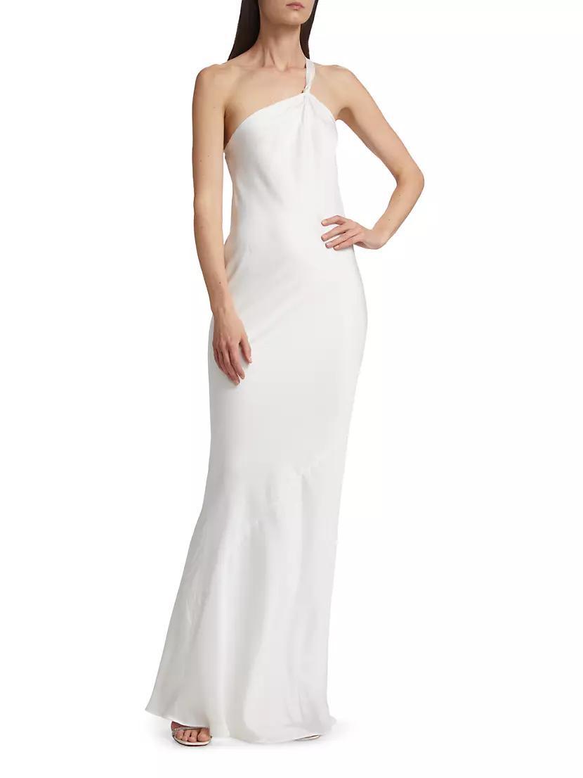 One-Shoulder Bias-Cut Gown Product Image