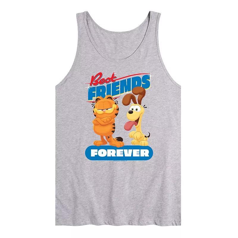 Mens Garfield The Movie Best Friends Forever Tank Top Athletic Grey Product Image