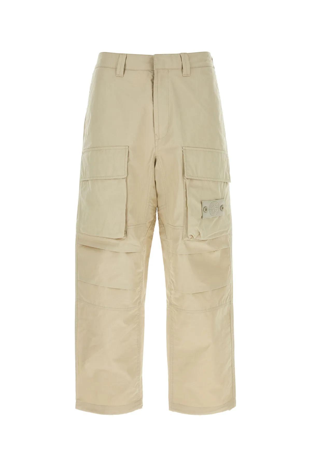 Man Sand Cotton Pant In Brown Product Image