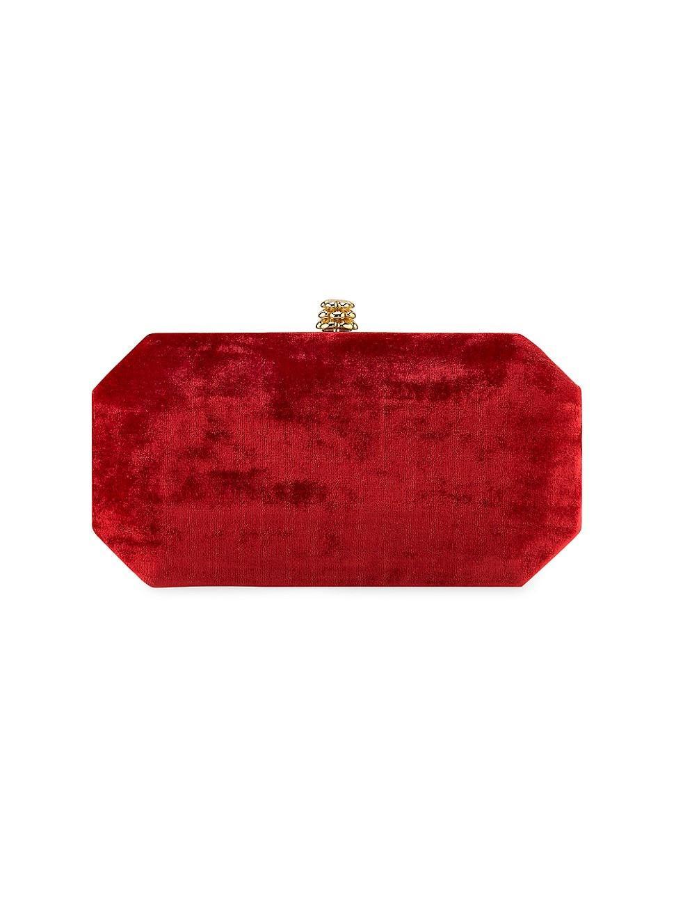 Womens Perry Clutch Small in Crushed Velvet Product Image