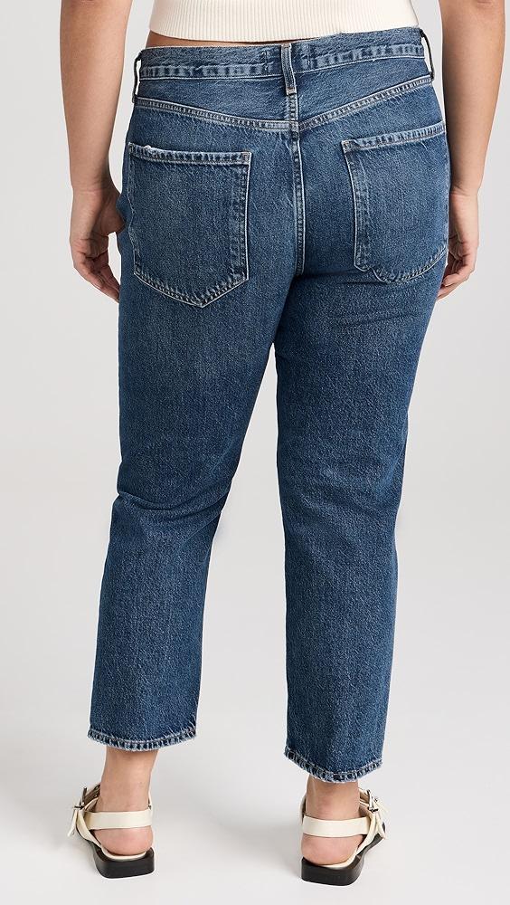 AGOLDE Riley Crop: High Rise Straight Jeans | Shopbop Product Image