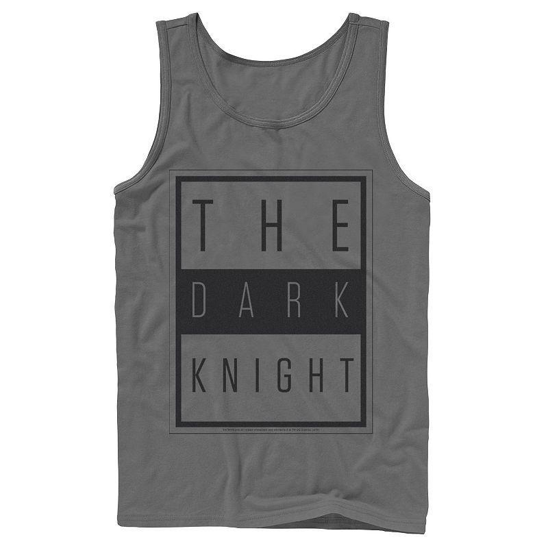 Mens DC Comics Batman The Dark Knight Block Poster Tank Top Athletic Grey Product Image