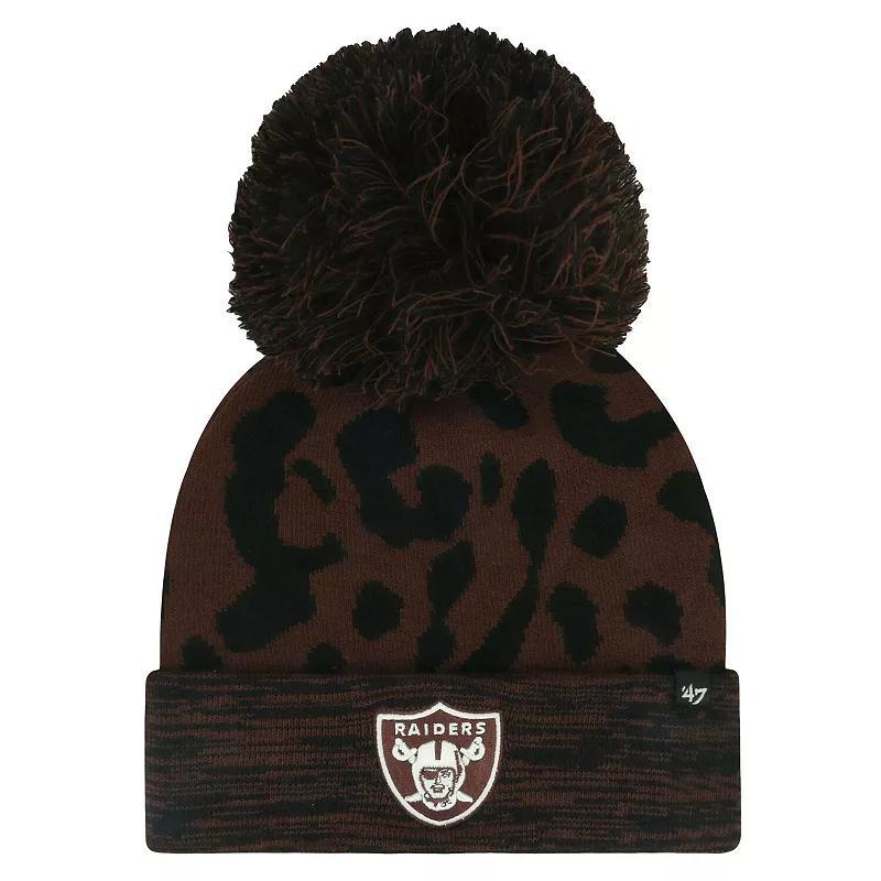 Womens 47 Brown Las Vegas Raiders Cacao Cuffed Knit Hat with Pom Product Image