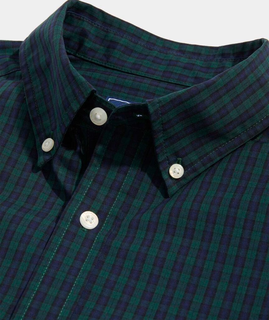 Stretch Poplin Blackwatch Plaid Shirt Product Image