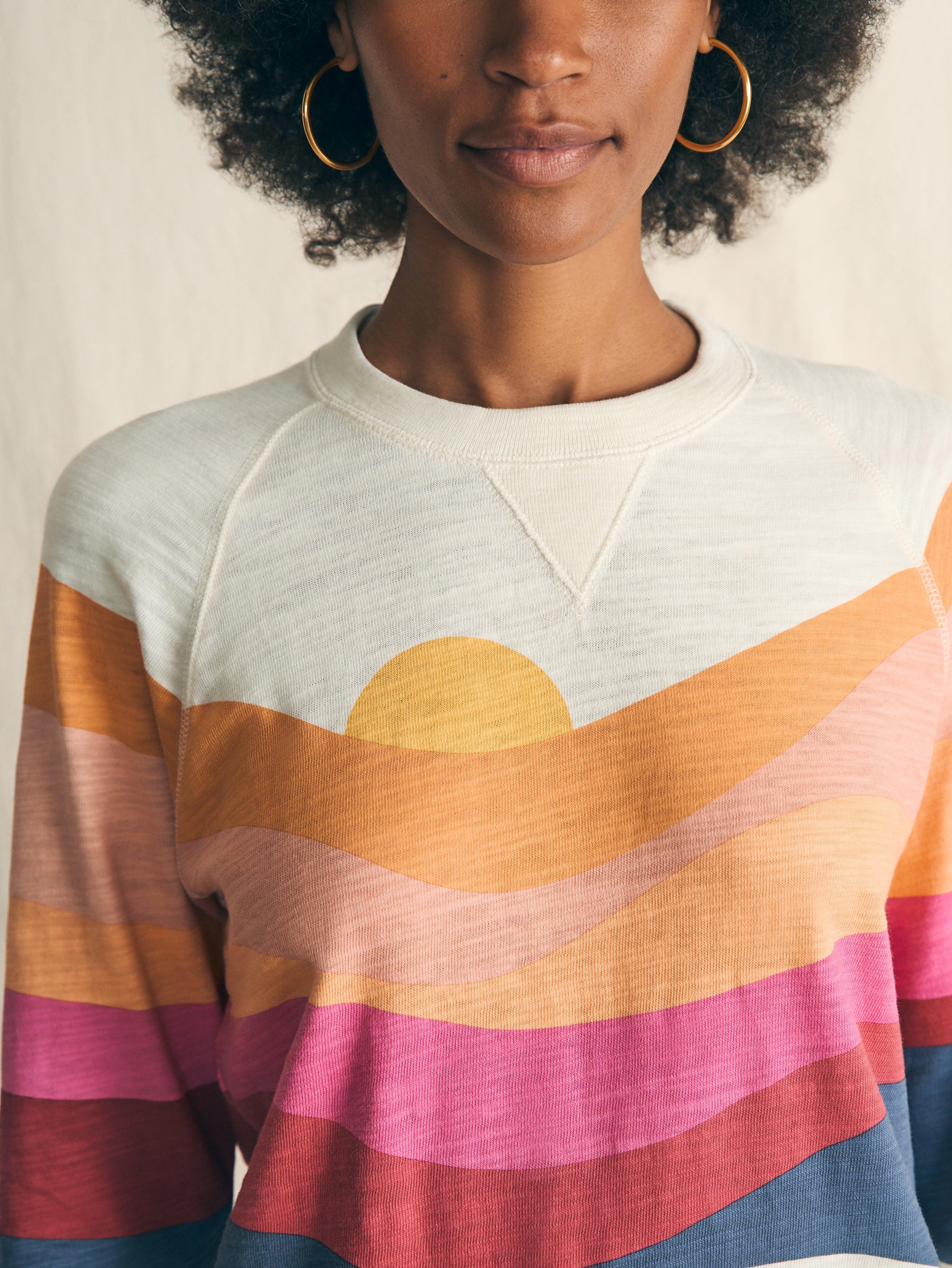 Sunwashed Slub Crewneck - Soleil Set Sail Female Product Image