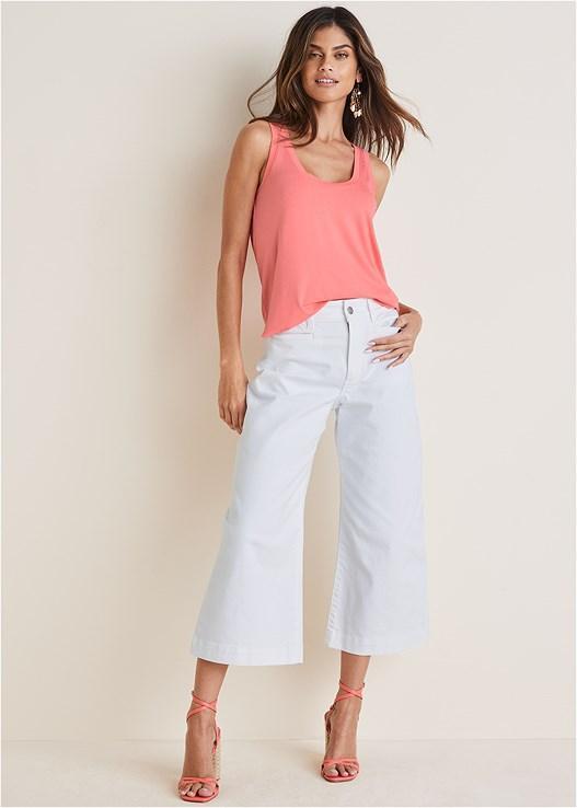 Sophia Wide Leg Crop Jeans Product Image