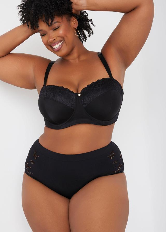 Plus Size Cutout Seamless High Waist Briefs Ashley Stewart Product Image