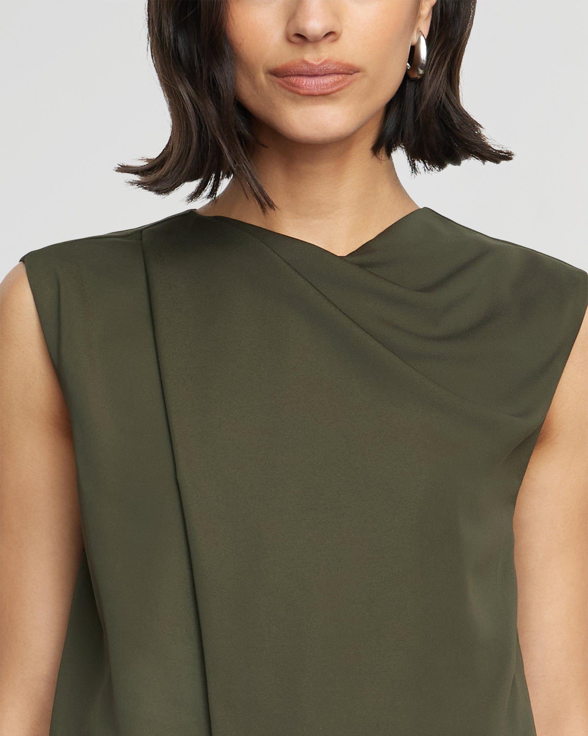 Juni Wrap-Neck Sleeveless Blouse Product Image