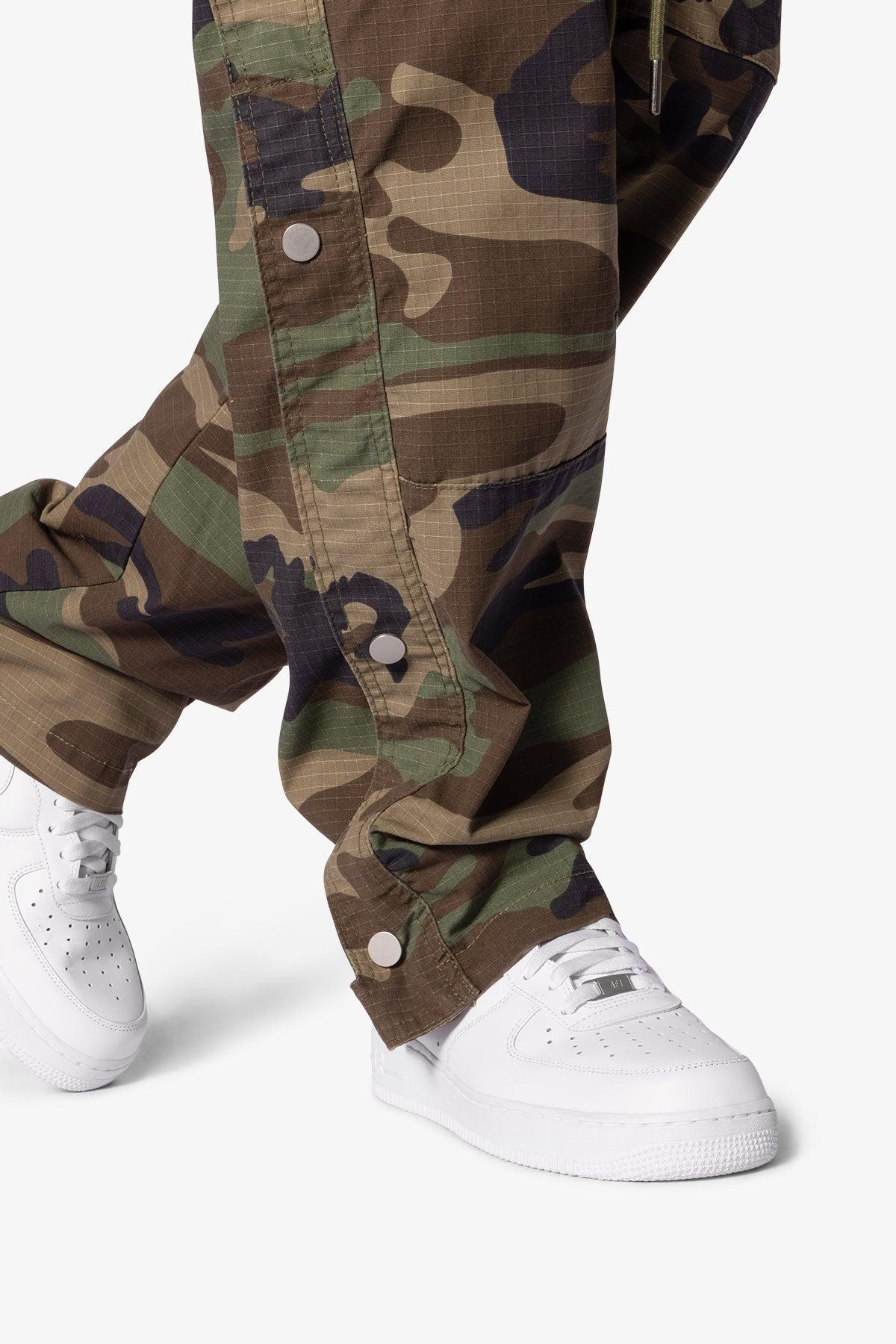 Snap Front Cargo Pants - Camo Product Image