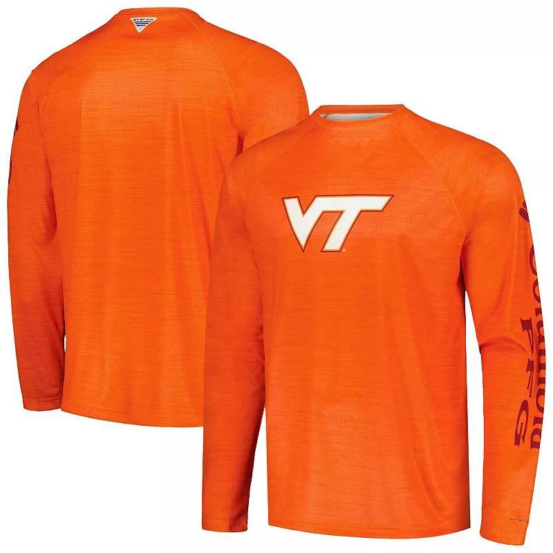 Mens Columbia Virginia Tech Hokies PFG Terminal Tackle Omni-Shade Raglan Long Sleeve T-Shirt Product Image