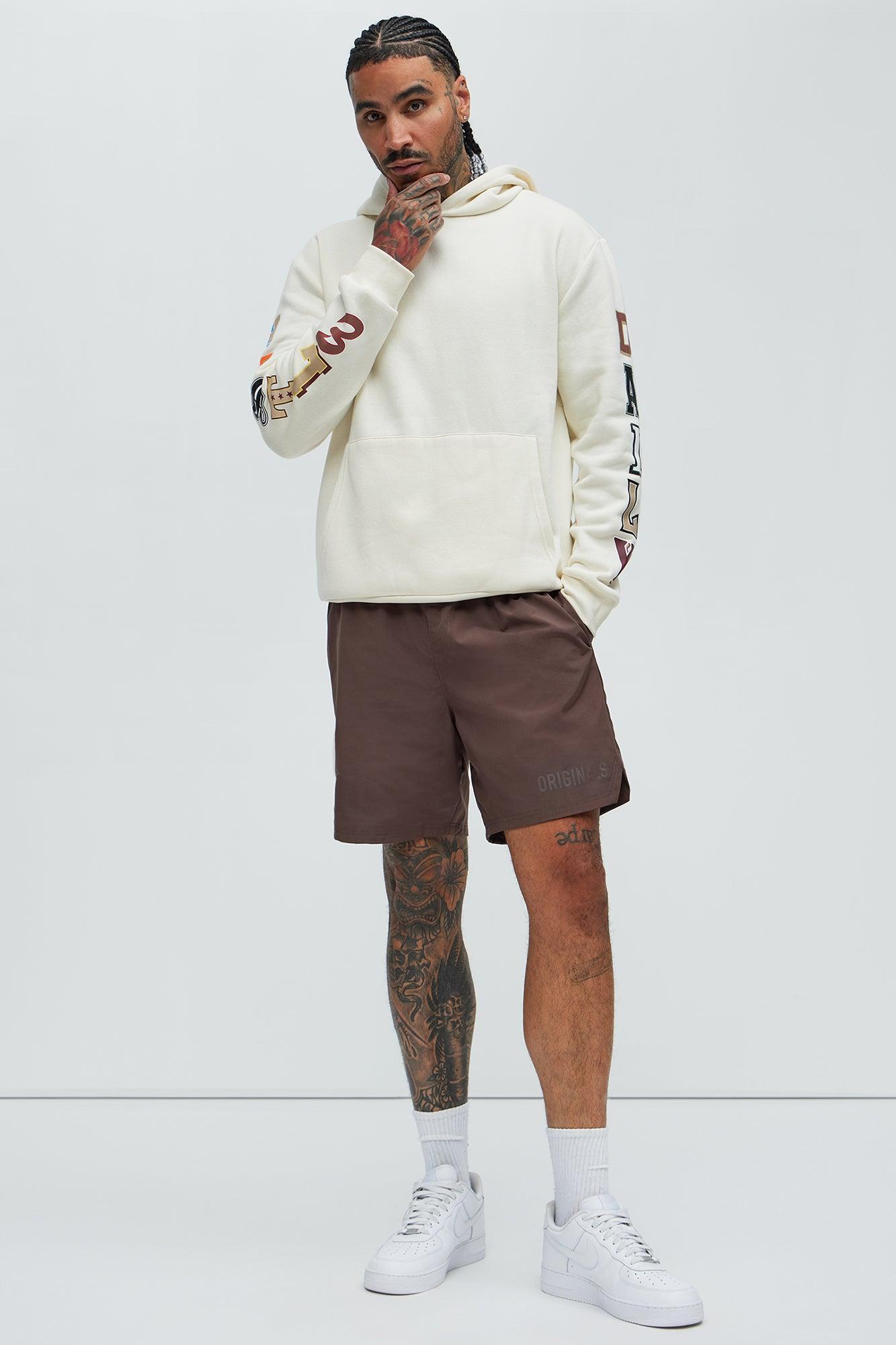 Originals Nylon Warm Up Shorts - Brown Product Image