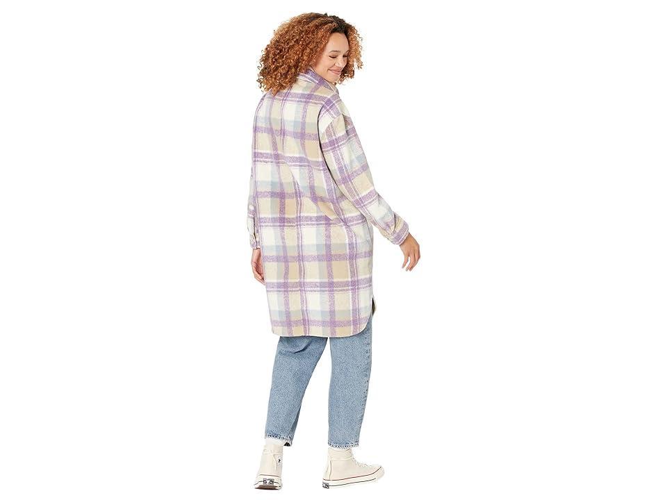 Blank NYC Long Plaid Shirt Jacket in Keep It Up (Keep It Up) Women's Clothing Product Image