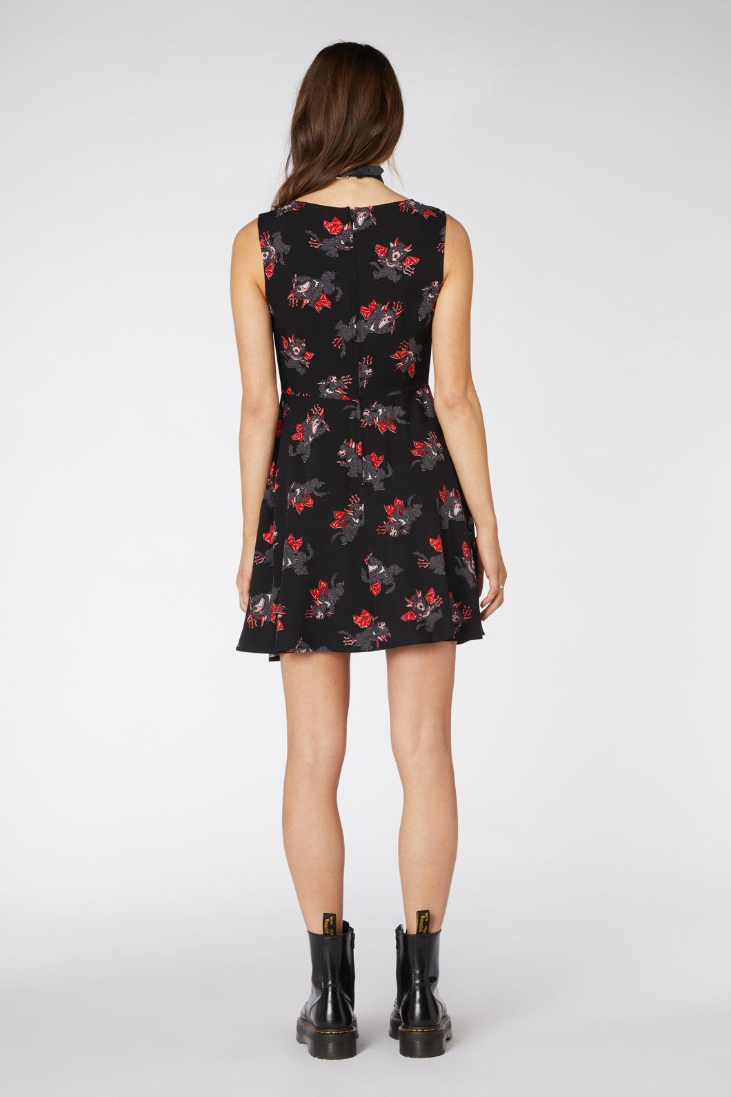 Devil Viscose Skater Dress Product Image