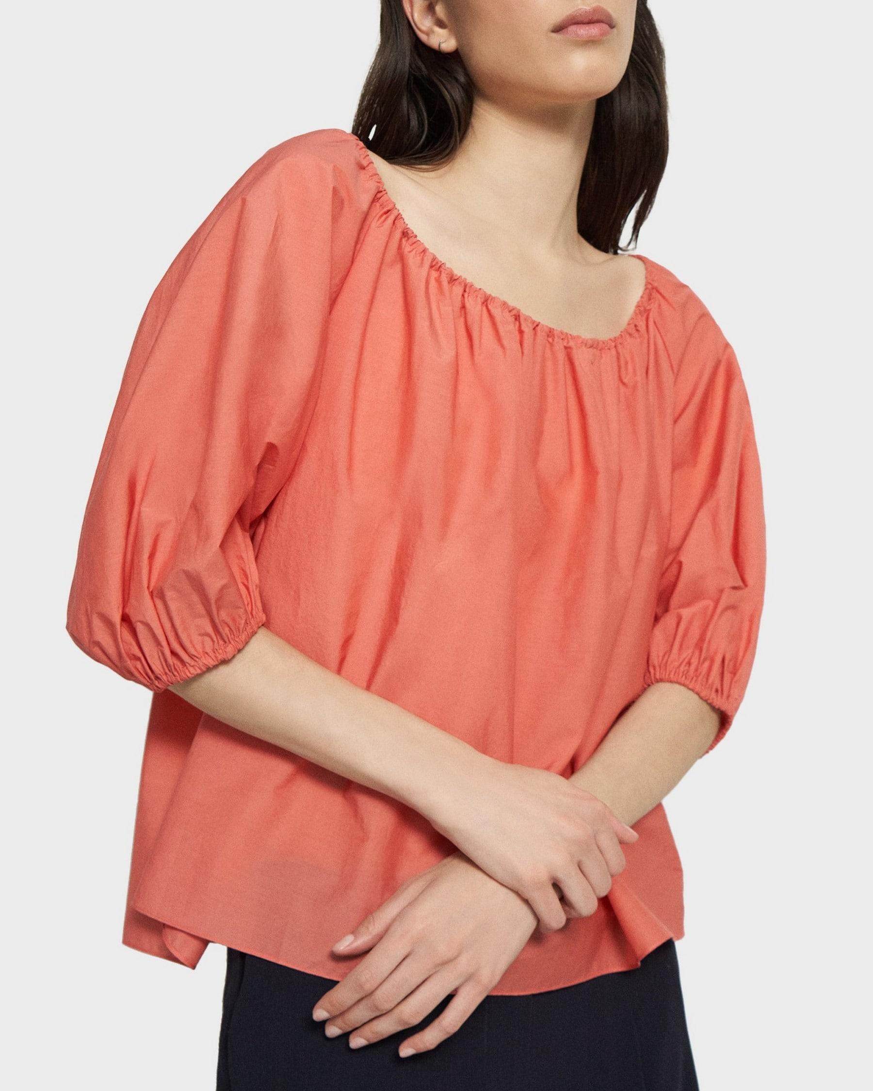 Scoop Neck Top in Cotton Blend Product Image