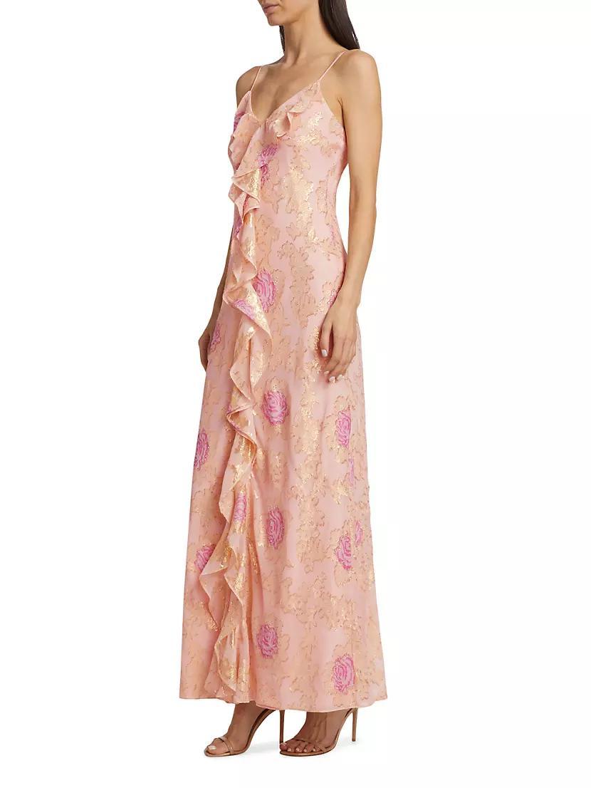 June Silk-Blend Floral Maxi Dress Product Image