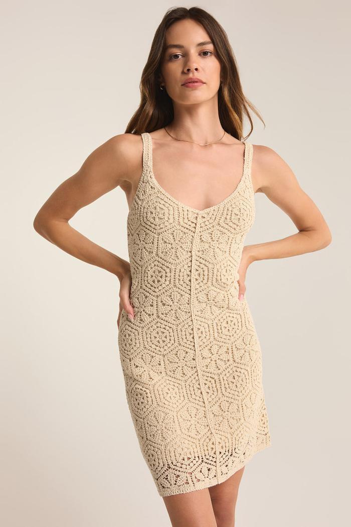 Allure Crochet Mini Dress Product Image