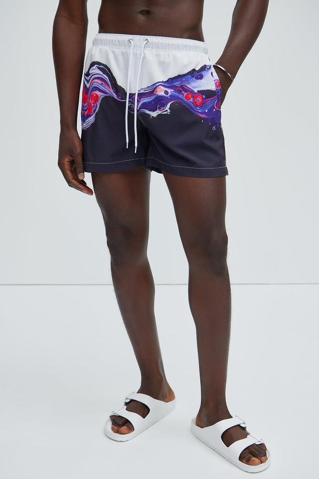 Time And Space Swim Trunks - Black/White Product Image