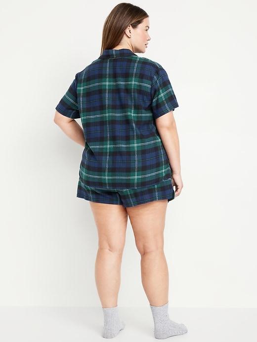 High-Waisted Flannel Pajama Joggers Product Image