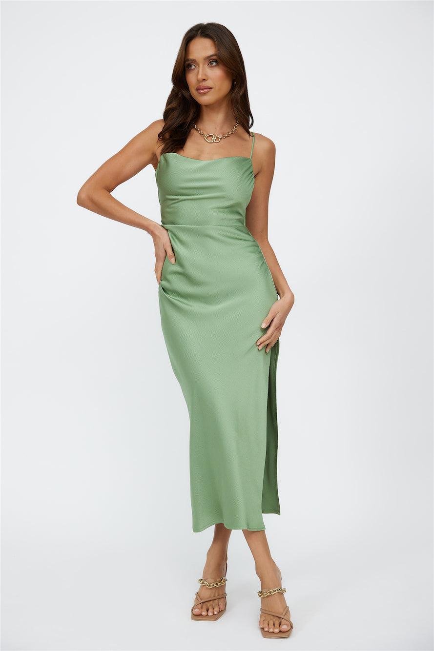 Streets of Paris Maxi Dress Green product image