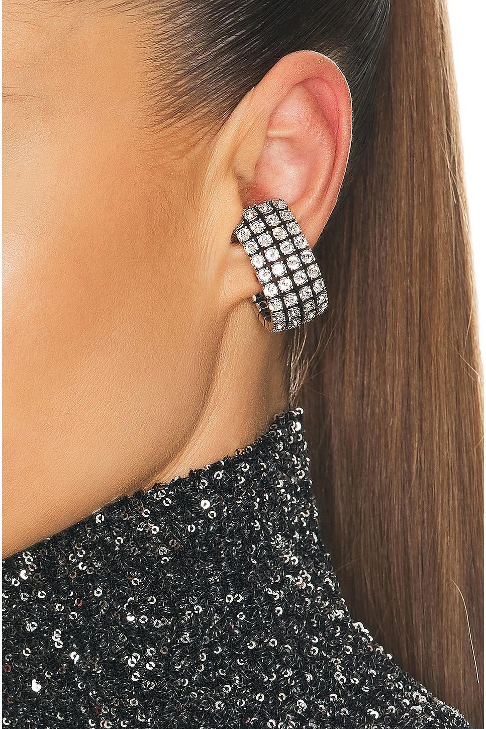 Balenciaga Glam Ear Cuffs Metallic Silver.. Product Image