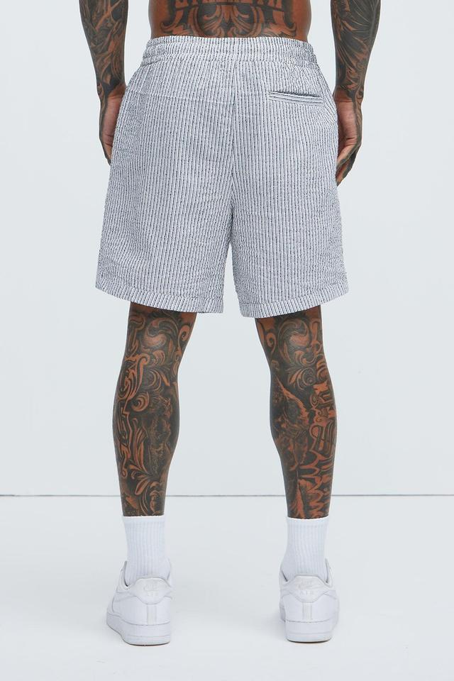 Hadwin Textured Shorts - Black/White Product Image