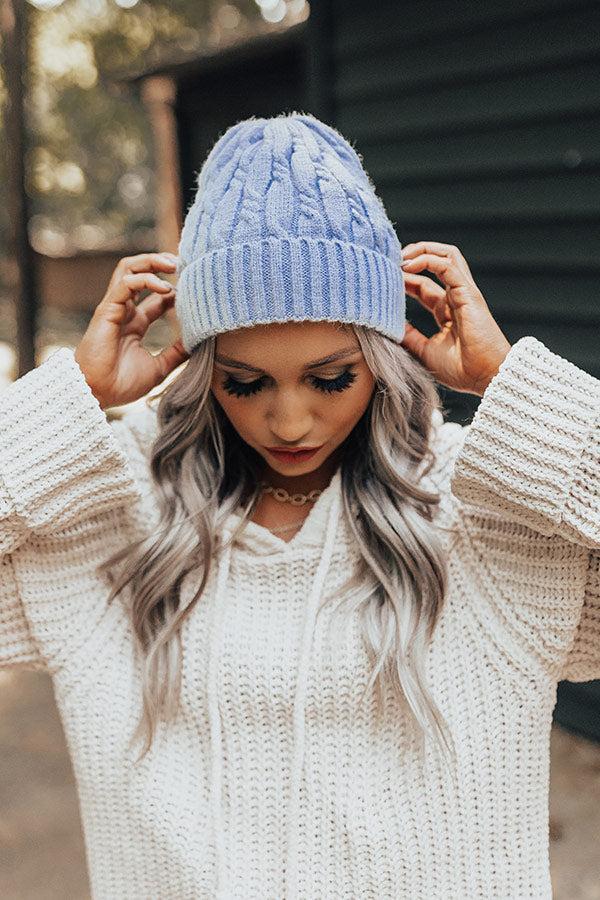 Cozy Debut Beanie In Airy Blue Product Image