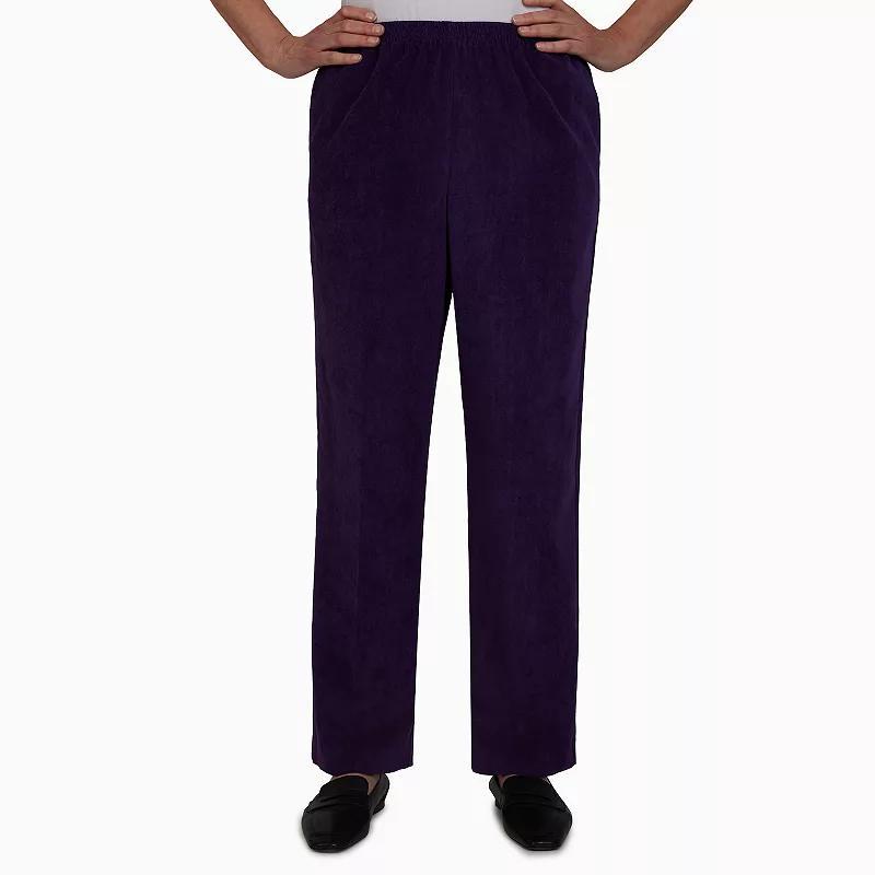 Petite Alfred Dunner Classics Corduroy Pull-On Straight-Leg Pants, Womens Product Image