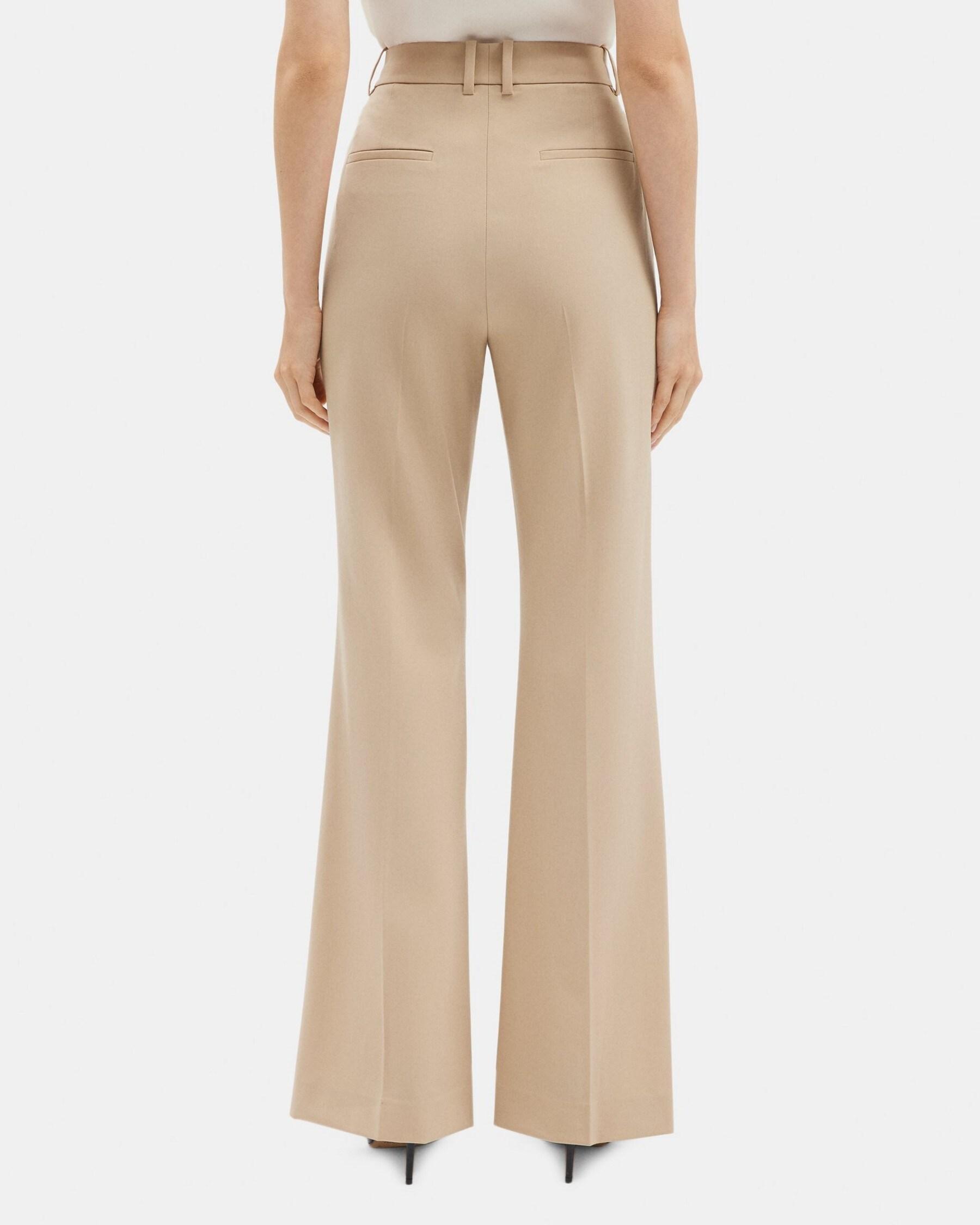 Flared High-Waist Pant in Stretch Wool Product Image