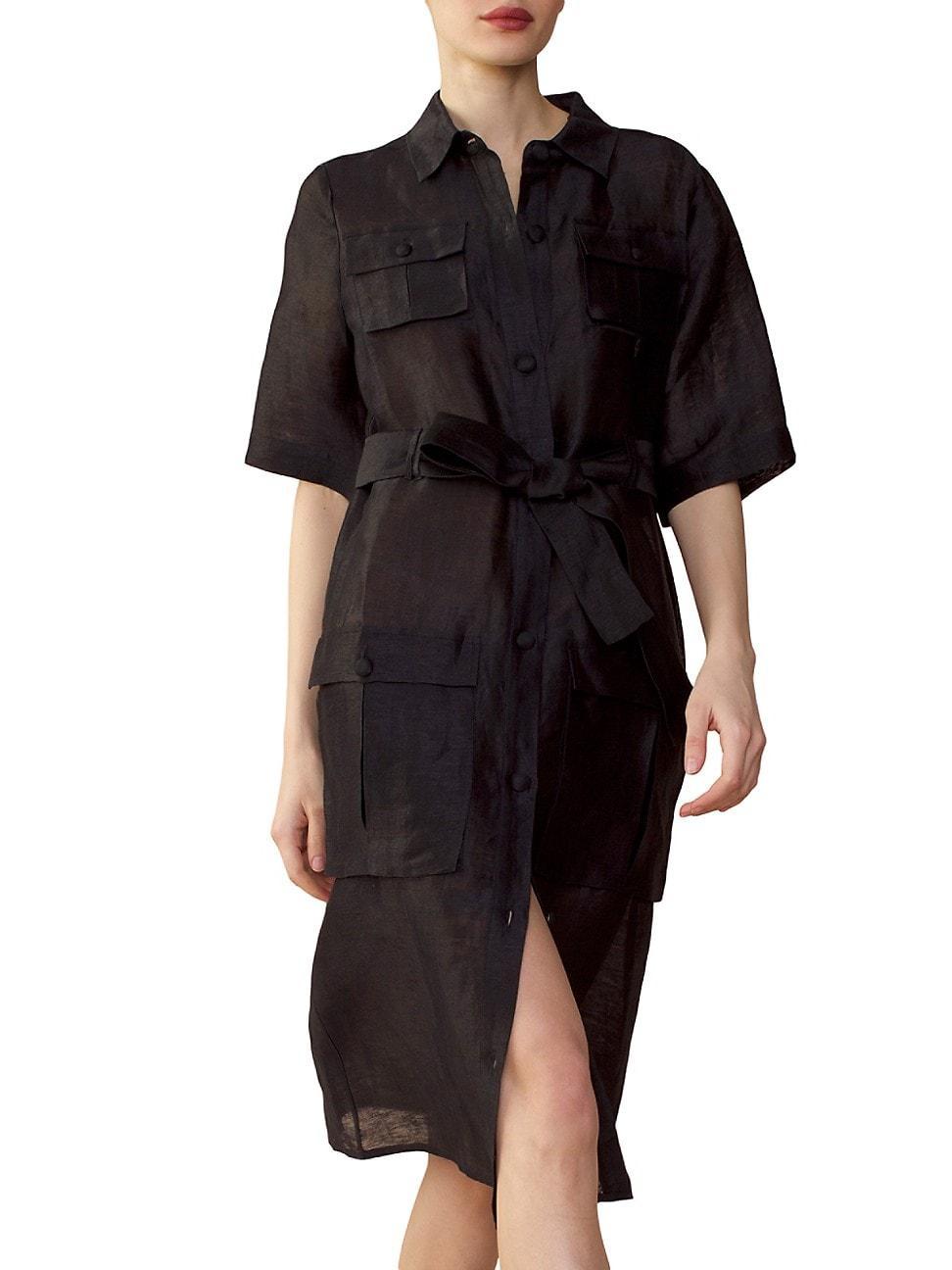 Womens Safari Linen-Silk Dress Product Image