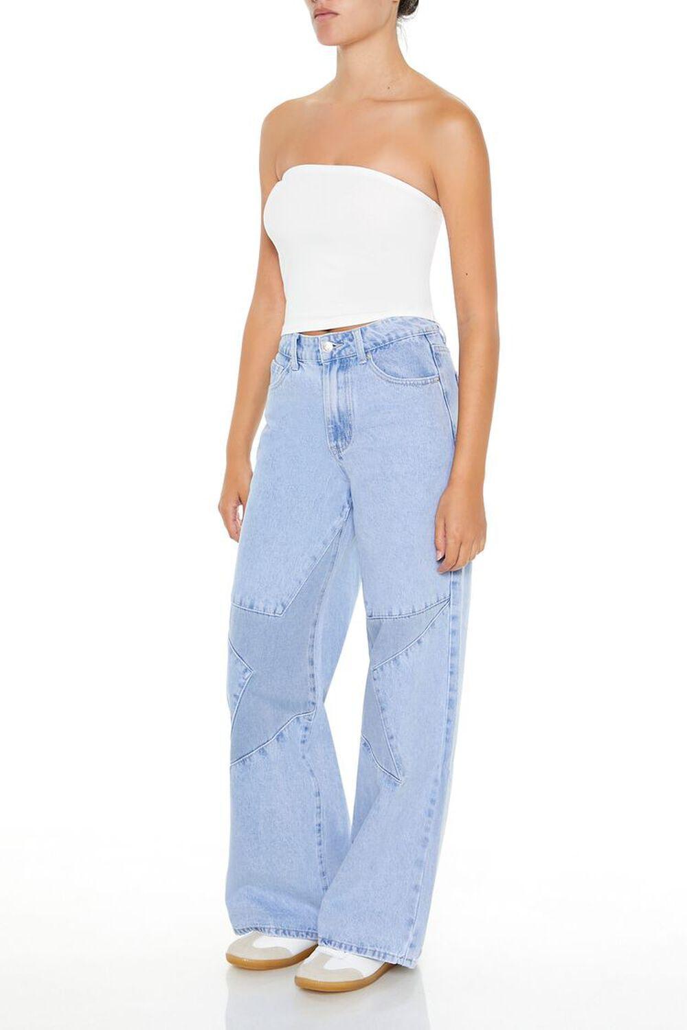 Star Patchwork High-Rise Jeans | Forever 21 Product Image