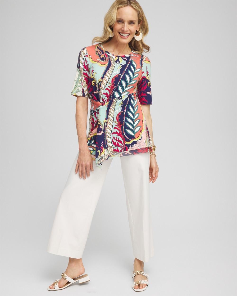 Touch of Cool™ Abstract Draped Tunic Product Image