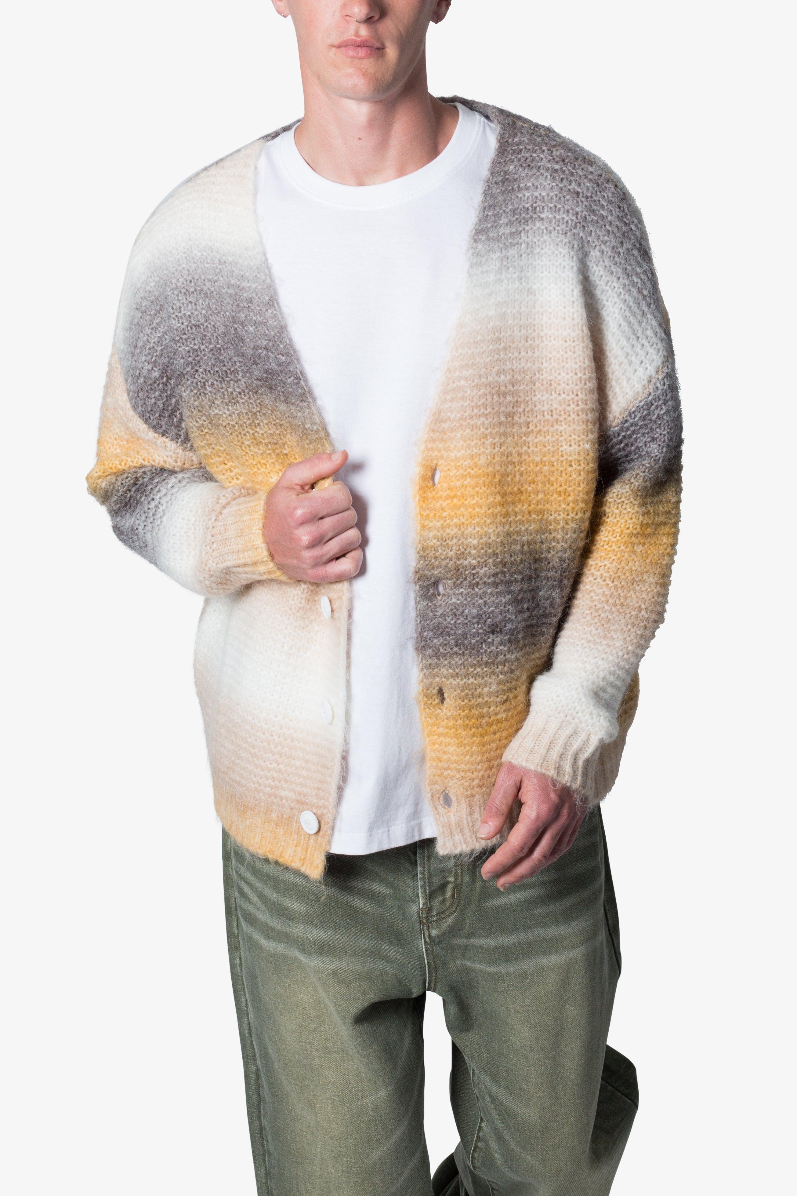 Gradient Knit Cardigan Sweater - Multi Product Image