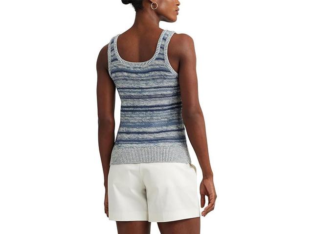 LAUREN Ralph Lauren Striped Linen-Cotton Sweater Tank Top Women's Clothing Product Image