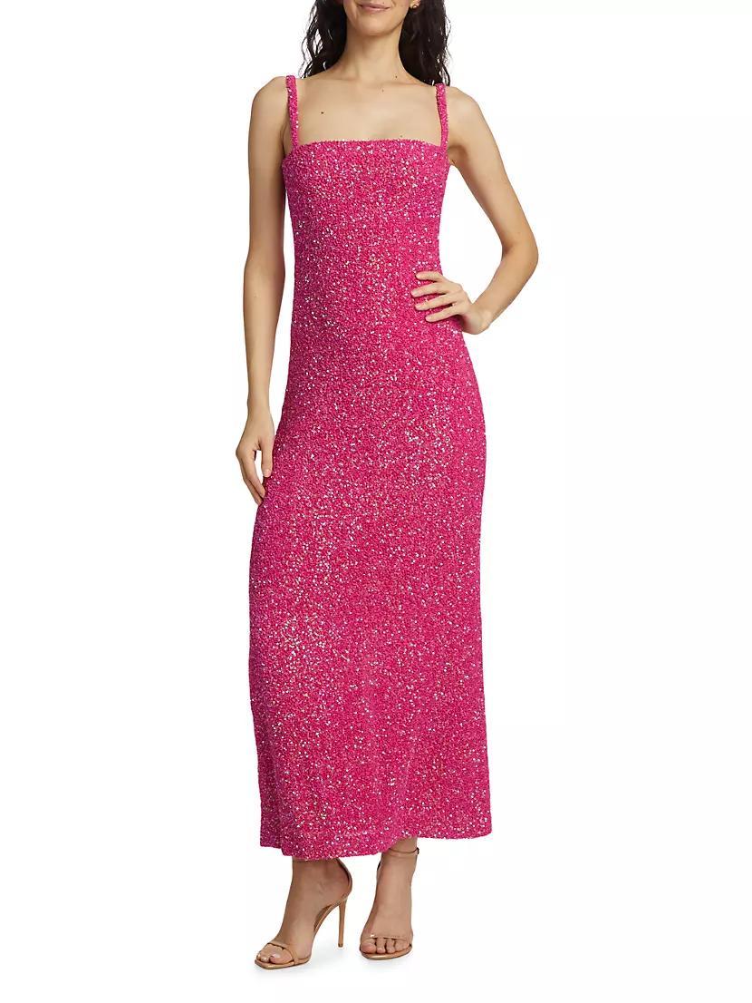 Luciernaga Sequin Sleeveless Maxi Dress Product Image