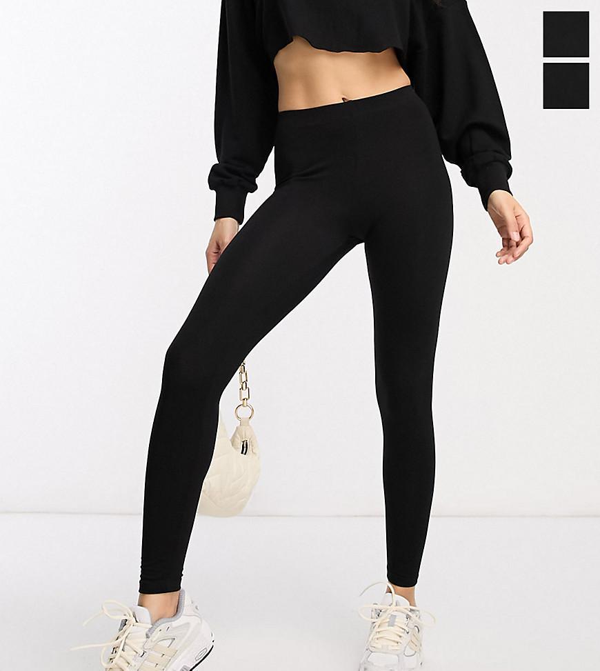 ASOS DESIGN Petite 2 pack leggings Product Image