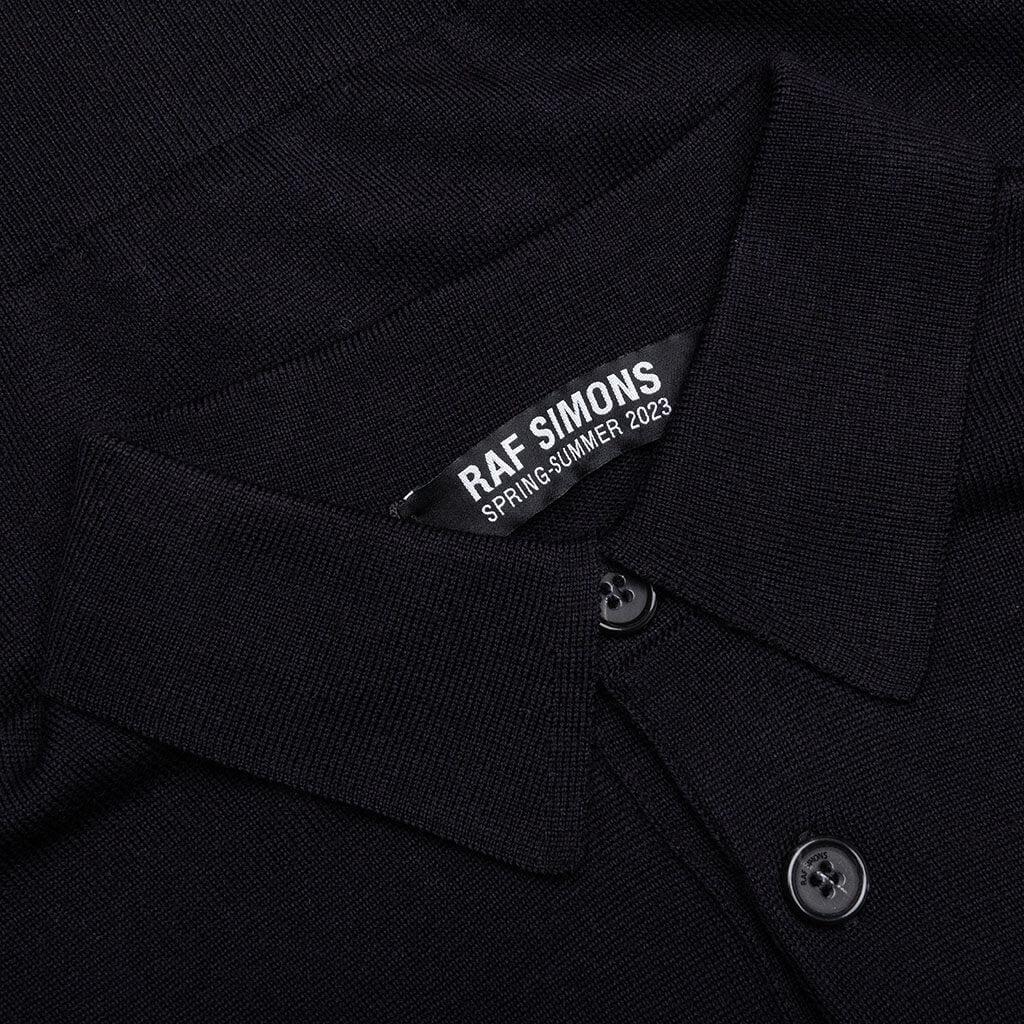 Knit Polo Shirt w/ Contrast Embroidery - Dark Navy Male Product Image