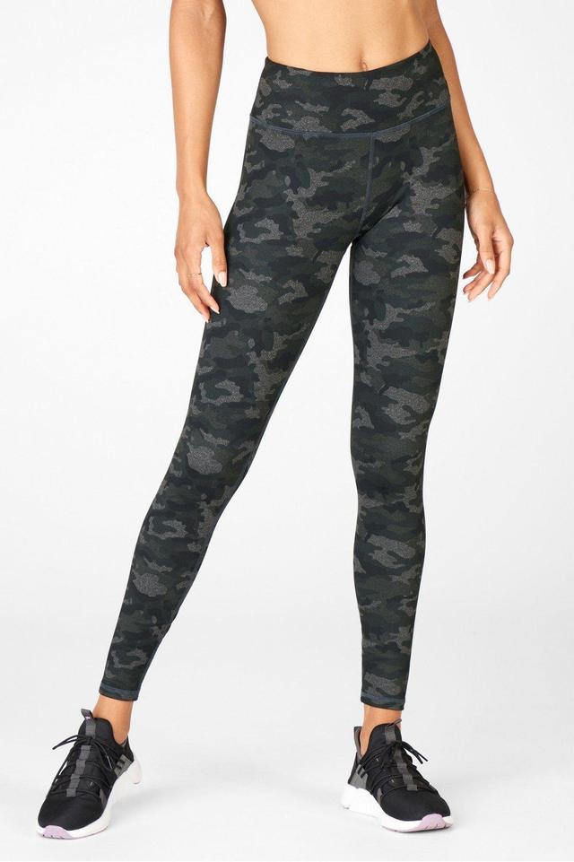 Fabletics Define Mid-Rise Legging Womens Charcoal Camo Size XXS Product Image