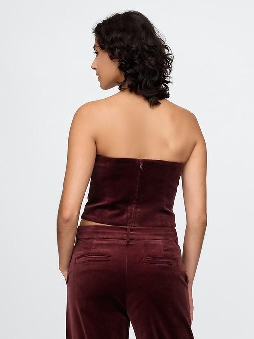 Velvet Cropped Tube Top Product Image