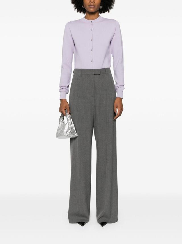 VALENTINO Wide-leg Trousers In Grau Product Image