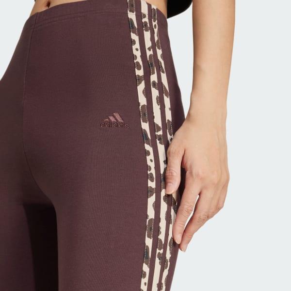 Essentials 3-Stripes Animal Print Leggings Product Image