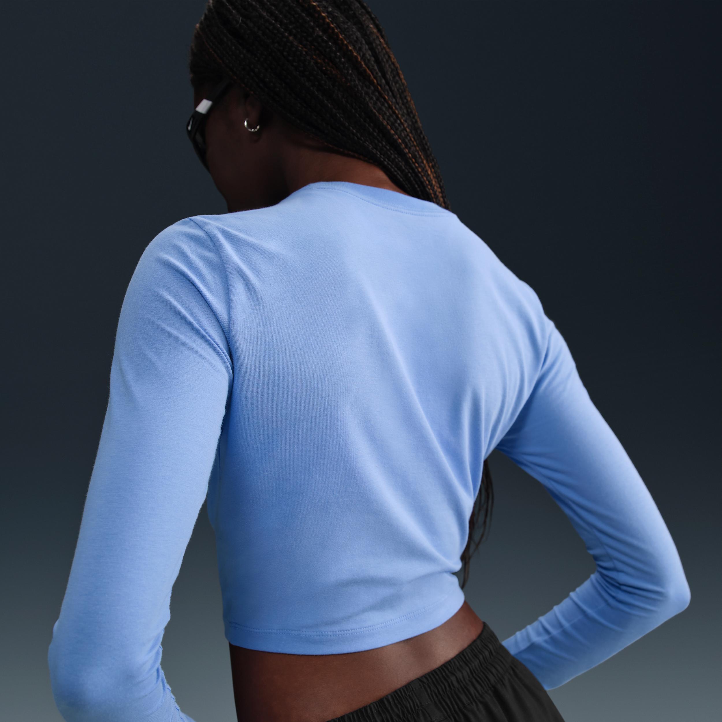 Nike Sportswear Chill Knit Women's Slim Long-Sleeve Cropped Top Product Image