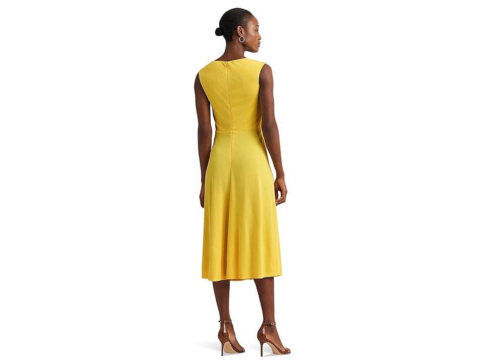 LAUREN Ralph Lauren Twist-Front Jersey Dress (Primrose ) Women's Dress Product Image