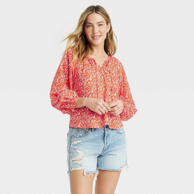 Womens Long Sleeve Blouse - Universal Thread Floral Product Image