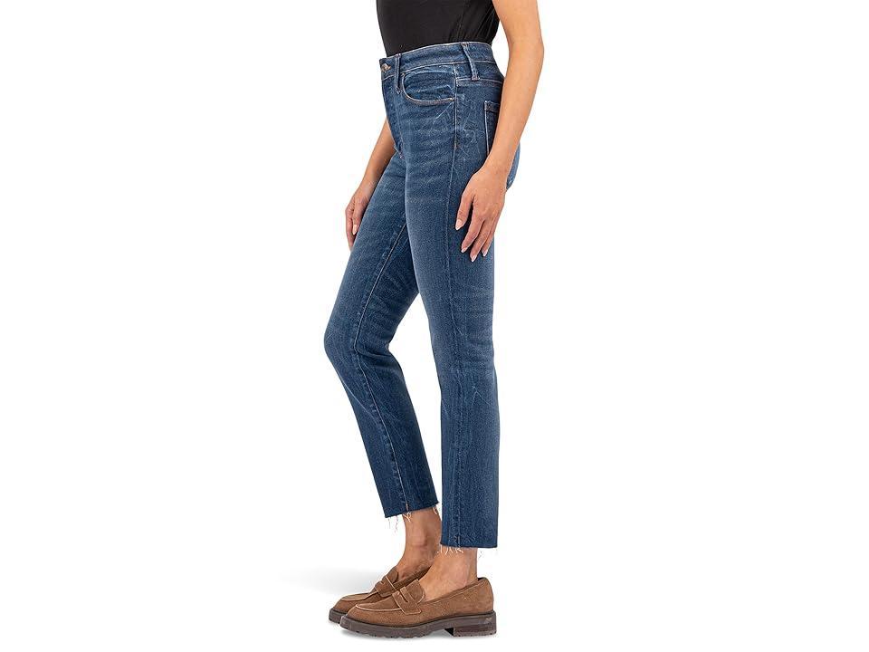 KUT from the Kloth Charlize High Rise Fab Ab Cigarette Leg-Raw Hem (Jubilant) Women's Jeans Product Image