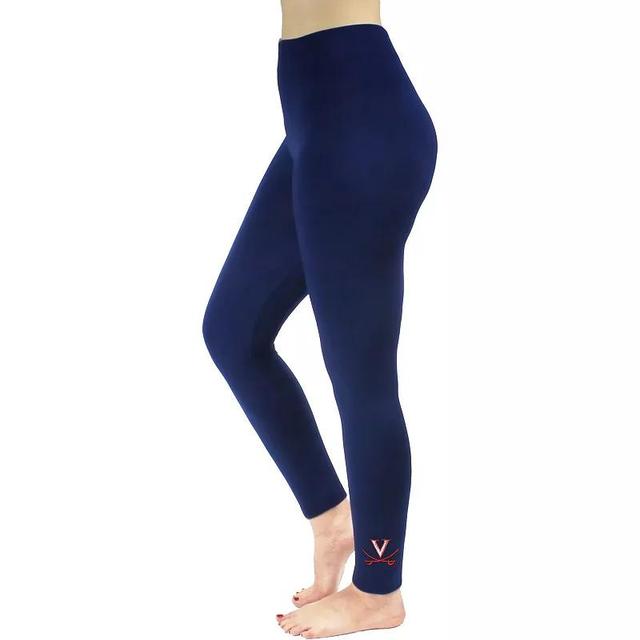 Womens ZooZatz Virginia Cavaliers Fleece Leggings Blue Product Image