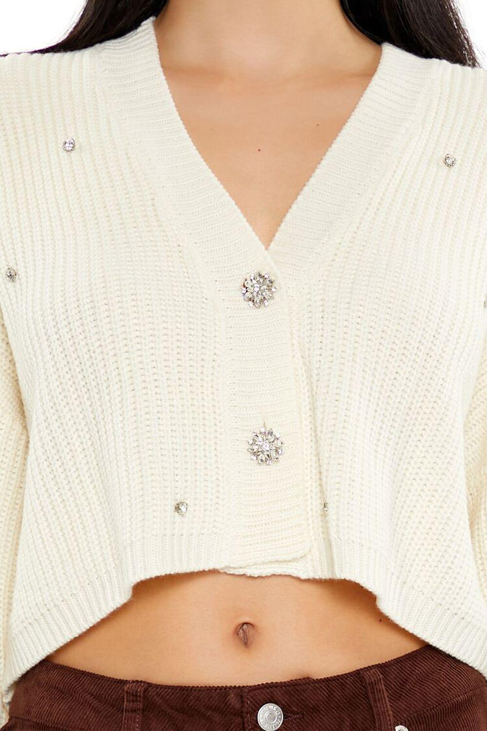 Faux Gem Cardigan Sweater | Forever 21 Product Image